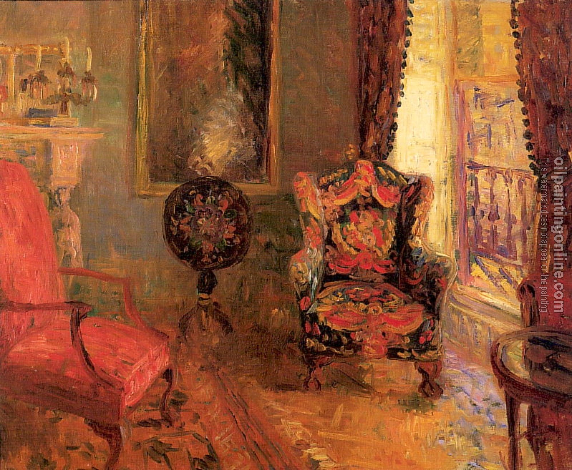 William James Glackens - Twenty Three Fifth Avenue Interior